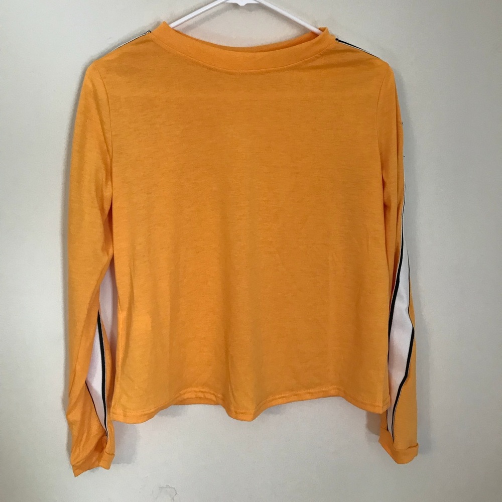 Yellow shirt with racing stripe